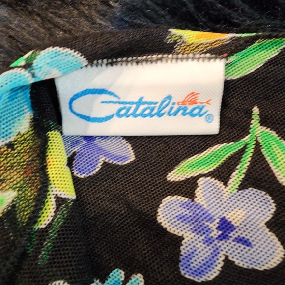 Vintage Floral Swim Top And Matching Sarong Size Small - Picture 3 of 7